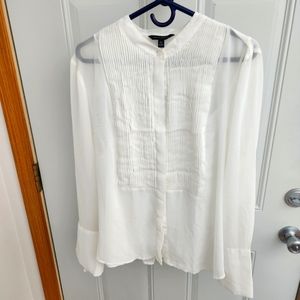 Banana Republic Sheer Blouse Button Down
